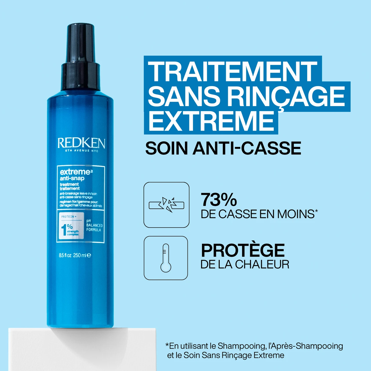 Soin Sans Rinçage Anti-Snap Extreme Redken 250ml 4 Soin Sans Rinçage Anti-Snap Extreme Redken 250ml – Image 2