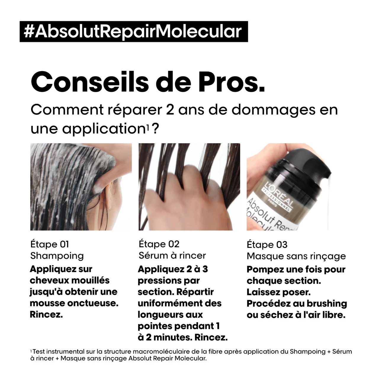 Shampooing Absolut Repair Molecular L'Oréal Professionnel 500 Ml 8 Shampooing Absolut Repair Molecular L'Oréal Professionnel 500 Ml – Image 6