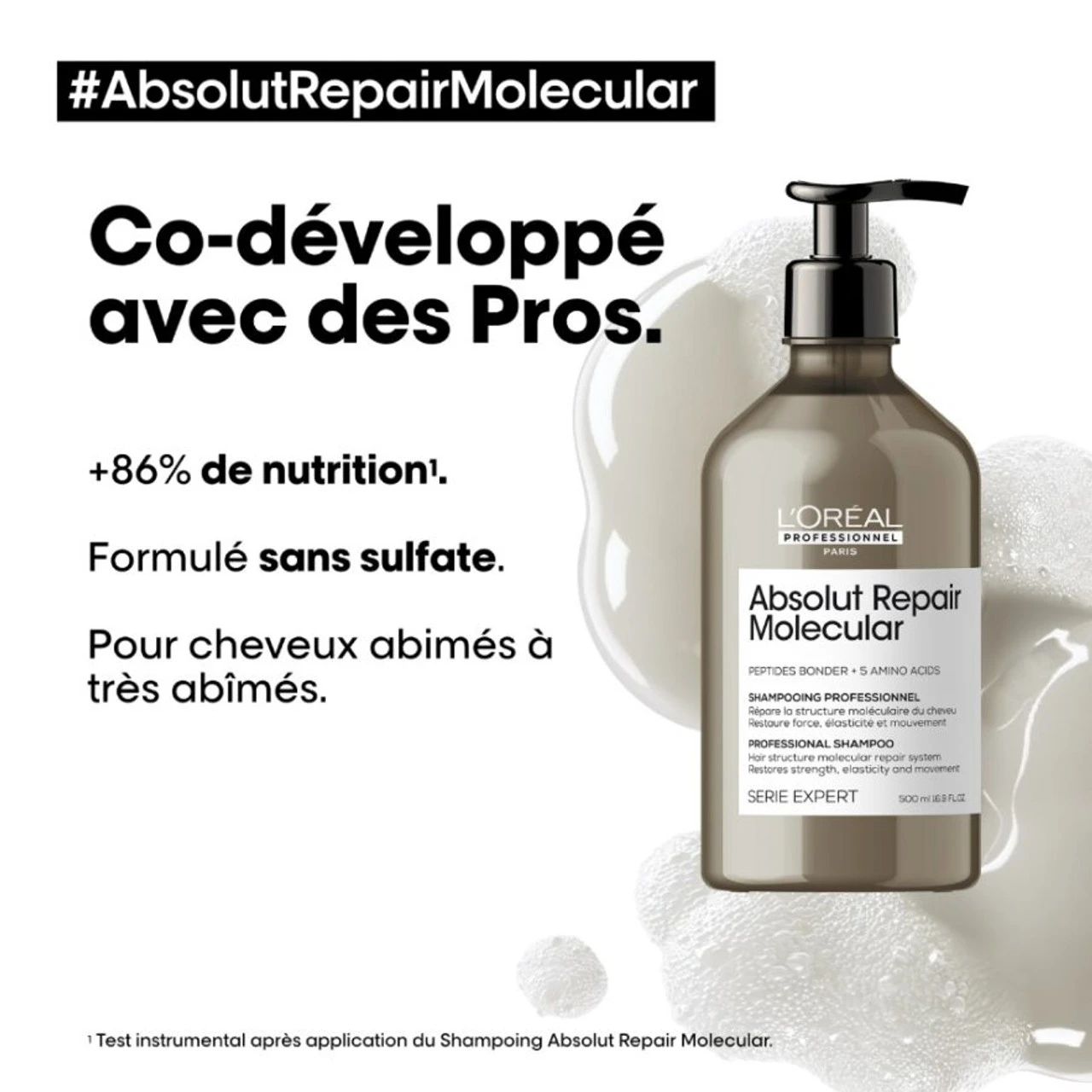 Shampooing Absolut Repair Molecular L'Oréal Professionnel 500 Ml 4 Shampooing Absolut Repair Molecular L'Oréal Professionnel 500 Ml – Image 2