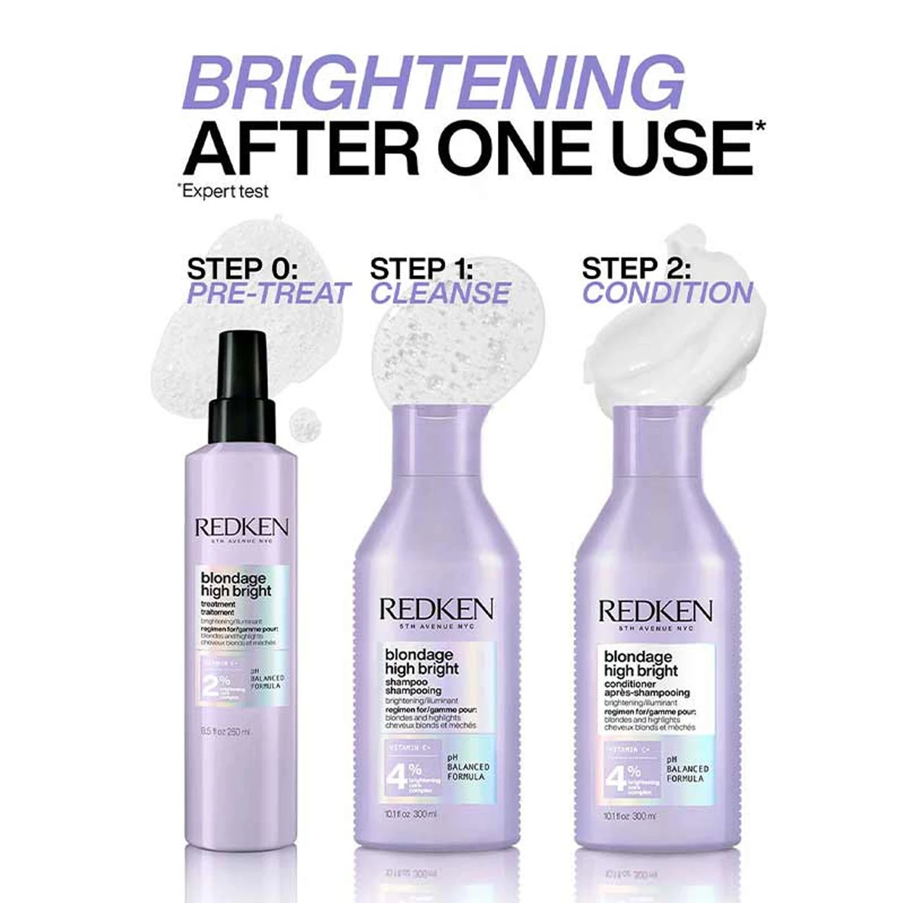 Shampoing Blondage High Bright Redken 1000ml 6 Shampoing Blondage High Bright Redken 1000ml – Image 4