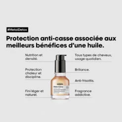 Huile Concentrée Professionnelle Metal Detox L'Oréal 50ml 8 Huile Concentrée Professionnelle Metal Detox L'Oréal 50ml -Produits Capillaires huile detox 2 09165.1687170763